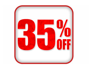 Fototapeta premium 35&Off, image representing 35% off with the white background