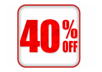 40&Off, image representing 40% off with the white background