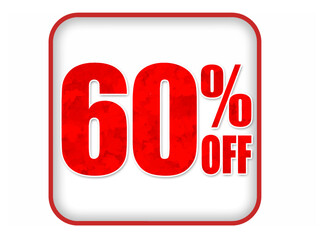 60%Off, image representing 60% off with the white background