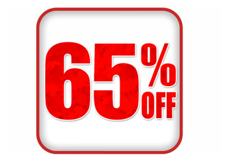 65%Off, image representing 65% off with the white background