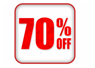 70%Off, image representing 70% off with the white background