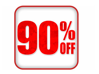 90%Off, image representing 90% off with the white background