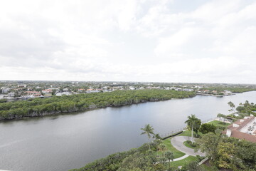 Fototapeta premium view of the intercoastal Boca Raton Florida