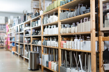 Bathroom deodorants on hardware store shelves