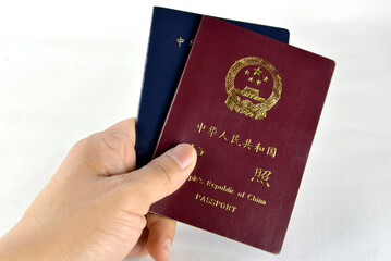 hand holding passport