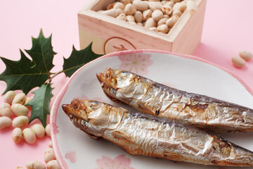 　イワシの焼き魚　節分　　イメージ