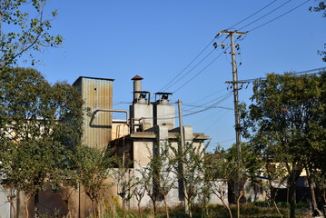 Old factories on the outskirts of Chinese cities