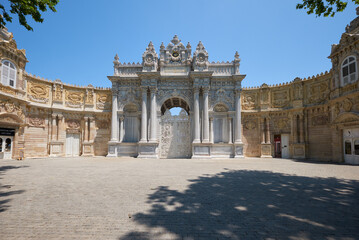 Gate of the Sultan (Saltanat Kapısı) of Dolmabahce Palace. Istanbul. Turkey