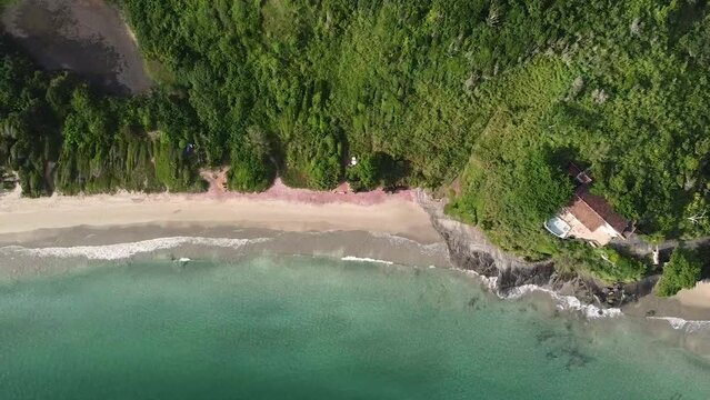 top view of amazing azure beach - Praia Brava, Arma&ccedil;&atilde;o de B&uacute;zios, Rio de Janeiro
