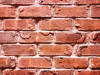 closeup red brick wall bricks facade building home decor vintage interior decorating design element architectural background