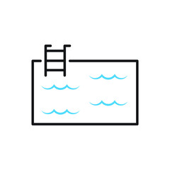 Swimming pool icon design isolated on white background