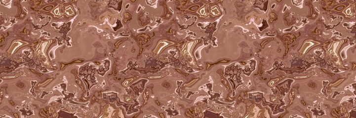 Marble swirl rock seamless natural border texture. Earthy tone rough grain semi precious stone effect ribbon. Nature pattern background edging trim.