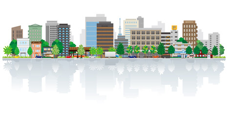 街並みのベクターイラスト.