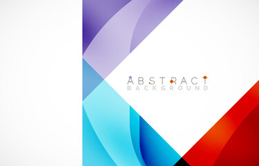 Minimal background. Abstract square shape with round corners created with wavy forms. Vector Illustration For Wallpaper, Banner, Background, Landing Page