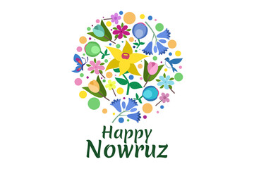 Happy Persian New Year (Nowruz) vector illustration. Suitable for greeting card, poster and banner. 