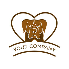 dog lover design logo for company brand symbol