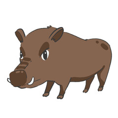 Hand drawn boar cartoon illustration Animal.