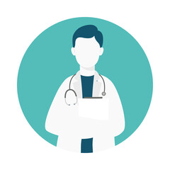 Fototapeta premium doctor with stethoscope avatar