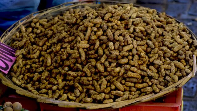 Peanuts on the city market in Port Louis