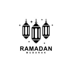 Ramadan logo. Islamic lantern simple flat logo vector illustration. Lantern logo vector	