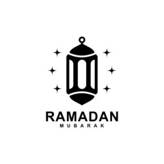 Ramadan logo. Islamic lantern simple flat logo vector illustration. Lantern logo vector	
