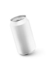 3d render. Aluminum cans for drinks isolated on white background. Mock up