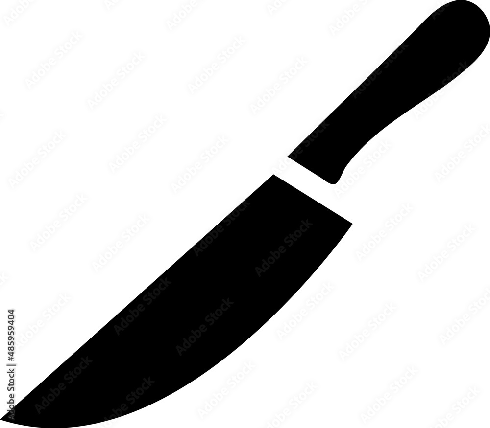 Poster knife element in flat simple style on white background..eps