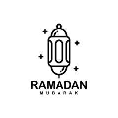 Ramadan logo. Islamic lantern simple flat logo vector illustration. Lantern logo vector