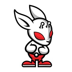 illustration of a funny alien bunny 