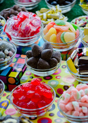 Variety of different candies, sweets for your sweetie