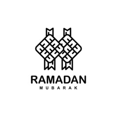 Ramadan logo. Ketupat icon vector illustration