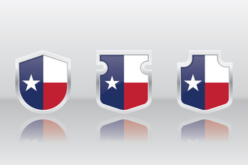 Vector Texas Shield Badge Icons