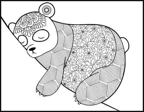 panda illustration coloring page images browse 1 762 stock photos vectors and video adobe stock