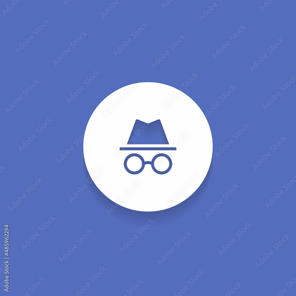 Poster incognito browser icon vector for web or mobile app