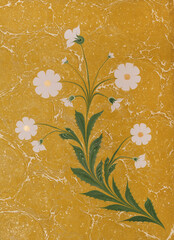 A good example of the art of marbling is floral marbling.