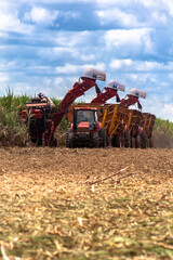 Sao Paulo, Brazil, April 10, 2008. Sugar cane harvesting in Brazil