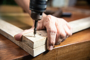 carpenter working on wood
