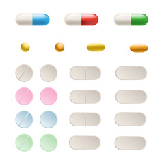 Pill in Blister Pack Vector Illustration