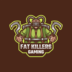 Illustration vector graphic of Fat Killer, good for logo design