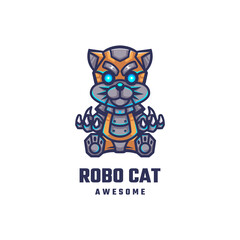 Illustration vector graphic of Robo Cat, good for logo design