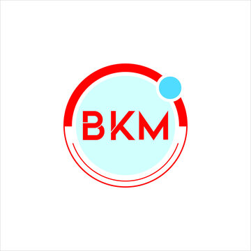 BKM letter logo creative design. BKM unique design