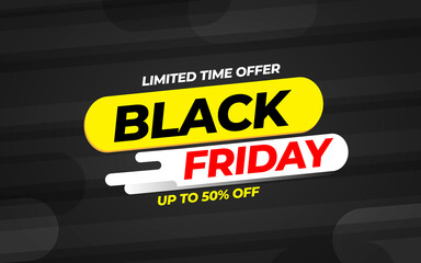 Black Friday sale banner social media post template.