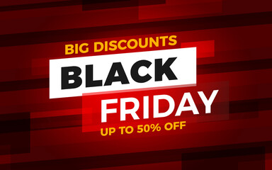 Black Friday sale banner social media post template.