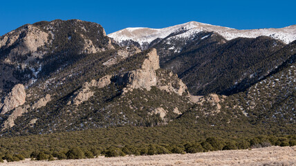 12,308 Foot Carbonate Mountain Rises above the San Luis Valley, Colorado.