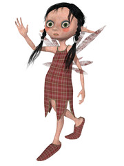 3d illustration of an cute toon fairytale figure