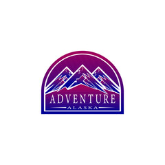 Adventure, nature, mountain vector Logo design.