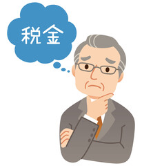 税金について悩むビジネスマン　経営者