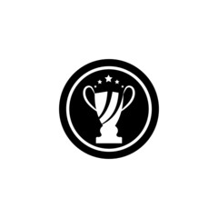 Trophy vector logo icon.champions trophy logo icon for winner award logo template