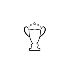Trophy vector logo icon.champions trophy logo icon for winner award logo template
