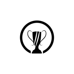 Trophy vector logo icon.champions trophy logo icon for winner award logo template